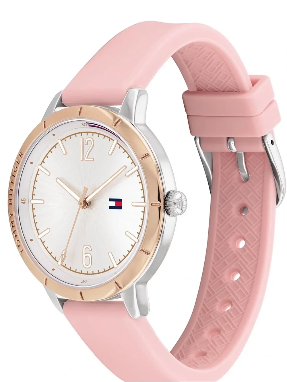 Tommy Hilfiger Pink Silicone Strap Watch 38mm